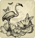 Vintage Background With Bloomi...