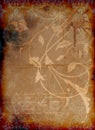 Vintage Dirty Floral Background