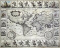 Vintage map of the world