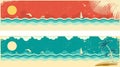 Vintage Nature Seascape Banner...