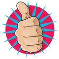 Vintage Pop Art Thumbs Up.