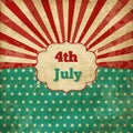 Vintage Template For 4th Of July