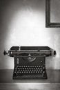 Vintage Typewriter On Old Desk...
