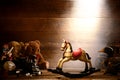 Vintage Wood Rocking Horse And...