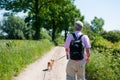 Walking With The Dog In Nature