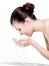 Washing Woman's Face