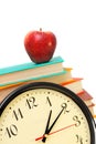 Watch, an apple and books