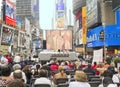 Watching a Movie in Times Square