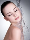 Water Falling On The Calm Face...