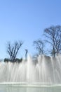 Water jets in recreation park