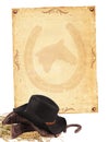Western Background With Cowboy...