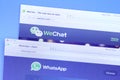 WhatsApp and WeChat webpage