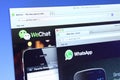 WhatsApp and WeChat webpage