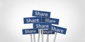 White And Blue 3D Signposts In...