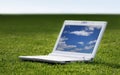 White Laptop In Nature
