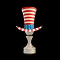 White Pawn in a TOP hat of usa