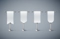 White template flags eps detailed vector illustration Royalty Free Stock Image