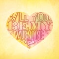 Will you be my Valentine greeting card