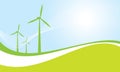 Wind Turbines Illustration