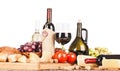 Wine And Food Isolated