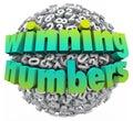 Winning Numbers Ball Lottery Jackpot Game Sweepstakes