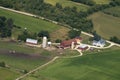 Wisconsin Dairy Farm and Barn Aeiral View