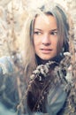 Woman In Casual Wear Over Nature