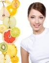 Woman Face With Slices Of Cit...