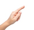 Woman Hand Touches The Object