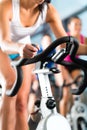 Women Doing Sport Spinning