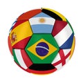 World Cup 2014 Brazil Ball With Country Flags