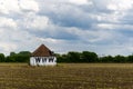 World wide web barn in the middle of a field Stock Photo