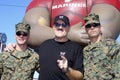 WWE Sgt. Slaughter and two Marines