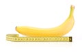 Yellow Banana with Measuring Tape