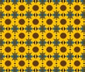 Yellow Flower Metal Background