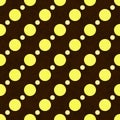 Yellow, White And Brown Polka ...