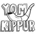 Yom Kippur Jewish holiday sketch