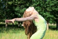 Young Beautiful Girl Enjoying ...