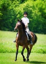 Young Girl Riding A Horse