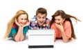 Young People With Laptop