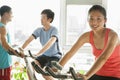Young People On Stationary Bik...