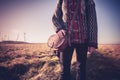 Young Woman With Handbag Stand...
