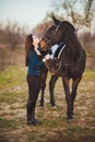 Young Woman With A Horse On Na...