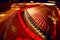 Inside a grand piano