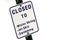 Closed To Water Sports Sign