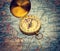Compass and magnifying glass