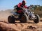 Quad motorcycle racing