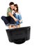 Couple watching TV