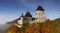 Fairytale Medieval Castle Autumn Landmark Panorama
