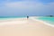 Man jogging on the beach